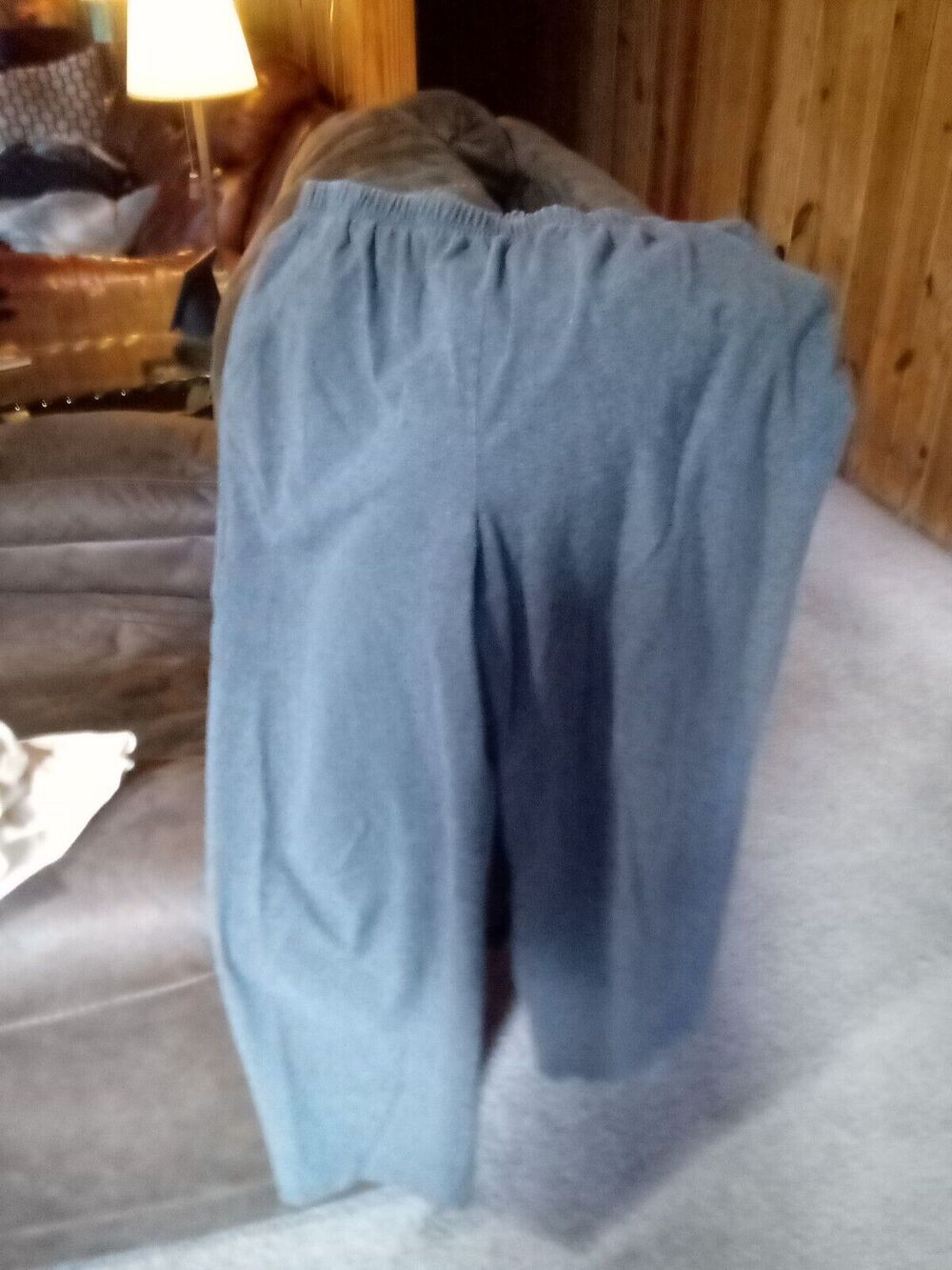 Women’s LL Bean Cotton Spandex Lounge legging pants size L Charcoal Grey